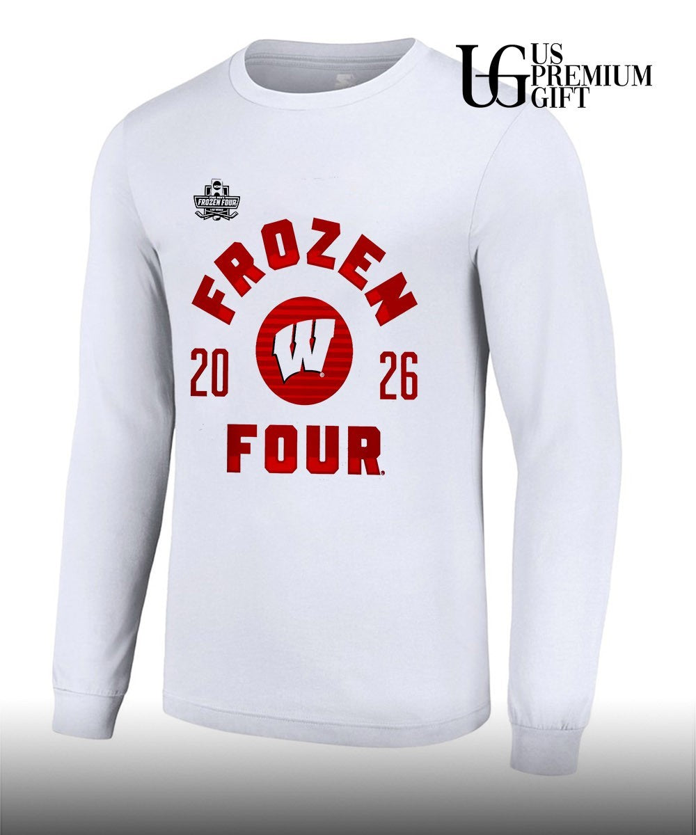 University of Wisconsin Frozen Four 2026 logo NCAA Men’s Las Vegas shirt