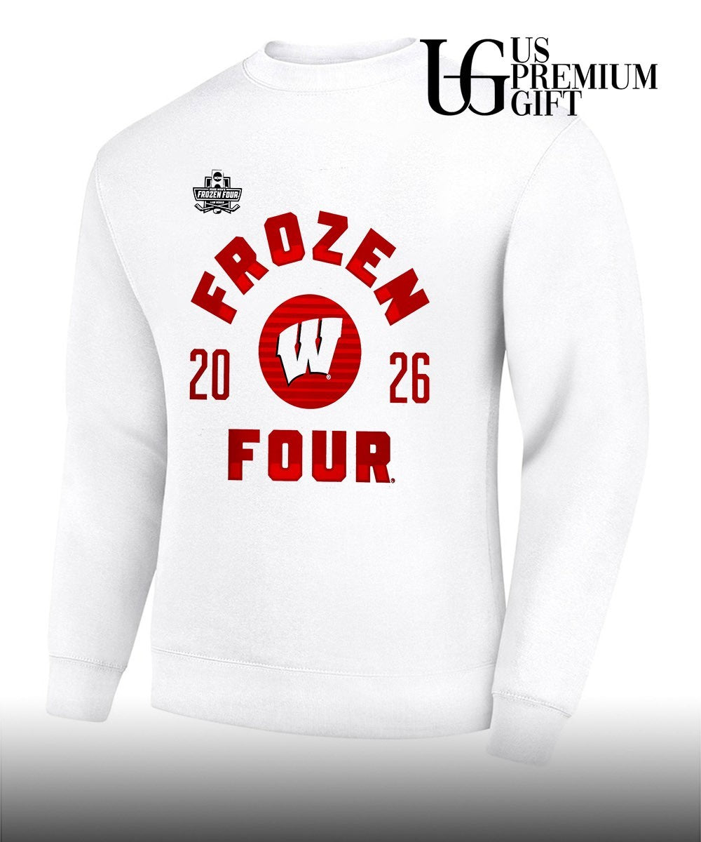 University of Wisconsin Frozen Four 2026 logo NCAA Men’s Las Vegas shirt