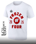 University of Wisconsin Frozen Four 2026 logo NCAA Men’s Las Vegas shirt