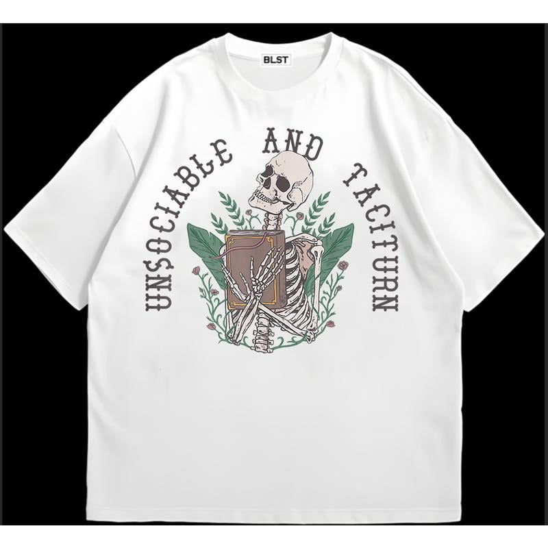 Unsociable and Taciturn T-Shirt Everyday Graphic Tee Soft Cotton Unisex Graphic Design Hoodie, Sweatshirt | HypeDripTees.com