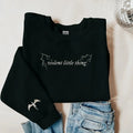 [Up To 5XL] Violent Little Thing Sweatshirt With Dragon Sleeve Print Crewneck Bookish Sweater Fourth Wing Iron Flame Fan Gift Basgiath Violet Booktok