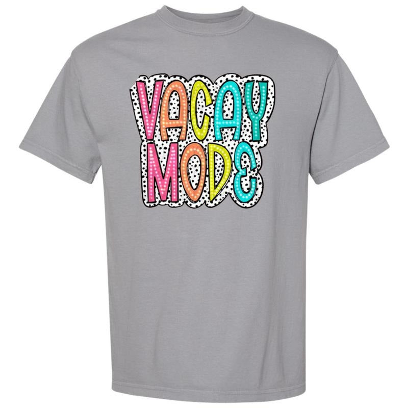 VACAY MODE Neon Spotted Comfort Colors T-Shirt Hoodie, Sweatshirt | HypeDripTees.com