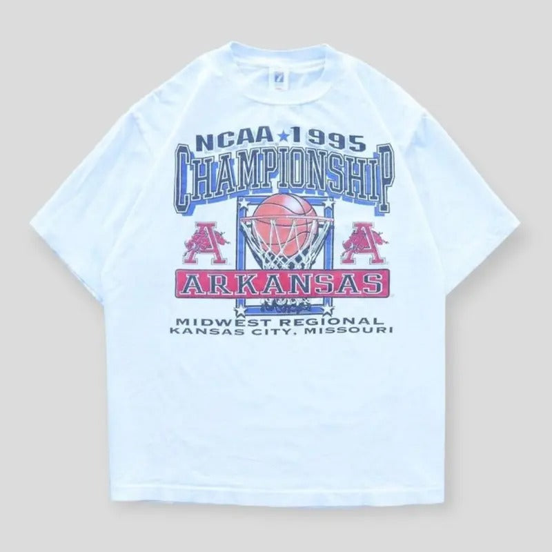VINTAGE 90S 1995 Rare Arkansas Razorbacks NCAA Final Four Championship T-Shirt, Sweatshirt, Hoodie Classic Cotton