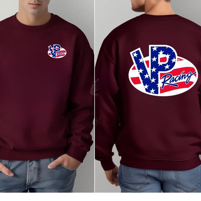 VP Racing Shirt, American Flag Logo Graphic Sweatshirt, Bold & Patriotic for Racing Fans Hoodie, All season Outfit