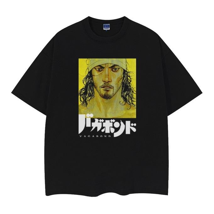 Vagabond "Musashi" Heavyweight Vintage Tee 100% Cotton OVERSIZED Anime T-shirt Menswear Top Crew Necks Tshirt Casual...