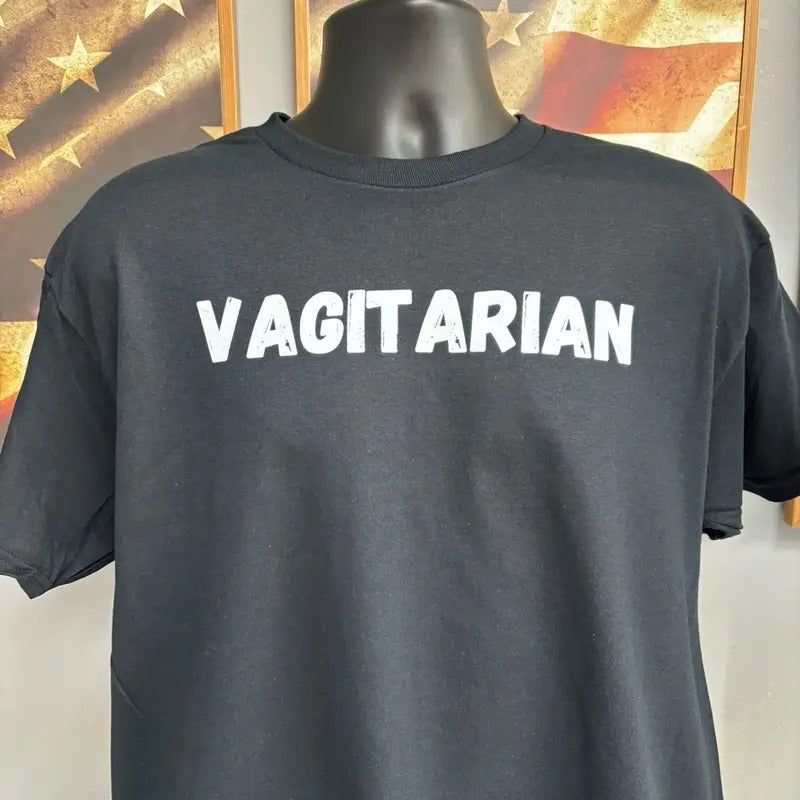 Vagitarian T Shirt, 100% cotton, Unisex. Menswear Soft Stylish Top Hoodie, Sweatshirt | HypeDripTees.com