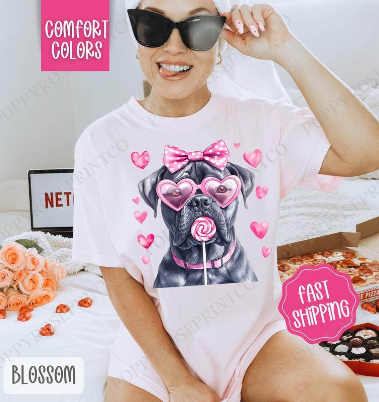 Valentine Cane Corso Shirt Comfort Colors Cute T-Shirts, Hoodie, Sweatshirt