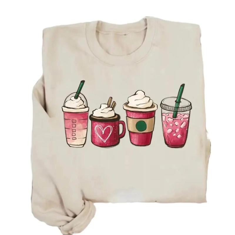 Valentine Coffee Heart Sweatshirt, Funny Valentine Gift for Women T-Shirts, Hoodie | HypeDripTees.com