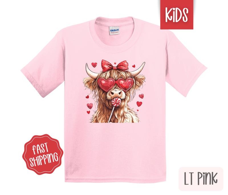 Valentine Cow Shirt Children'S Cute Gildan T-Shirts, Hoodie, Sweatshirt