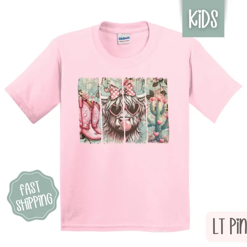 Valentine Cow Shirt Children'S Western Gildan T-Shirts, Hoodie, Sweatshirt