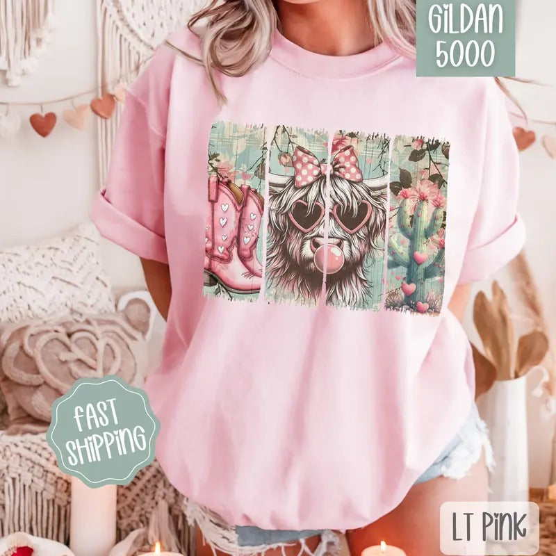 Valentine Cow Shirt Gildan Western Plus Sizes T-Shirts, Hoodie, Sweatshirt