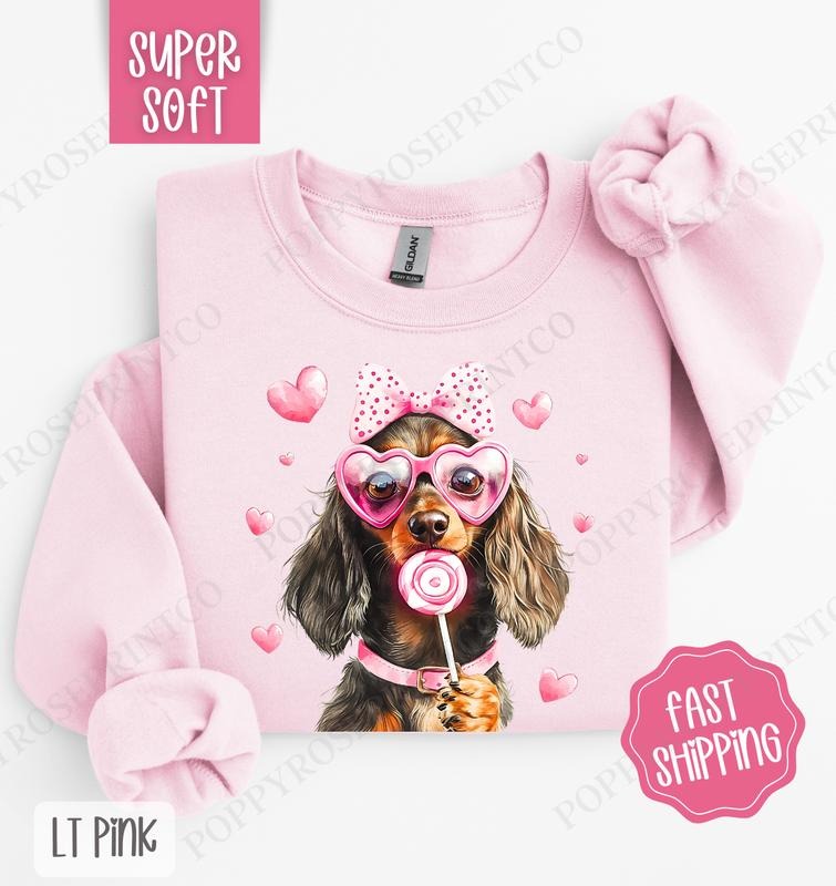 Valentine Dachshund Dog Cute Valentines T-Shirts, Hoodie, Sweatshirt