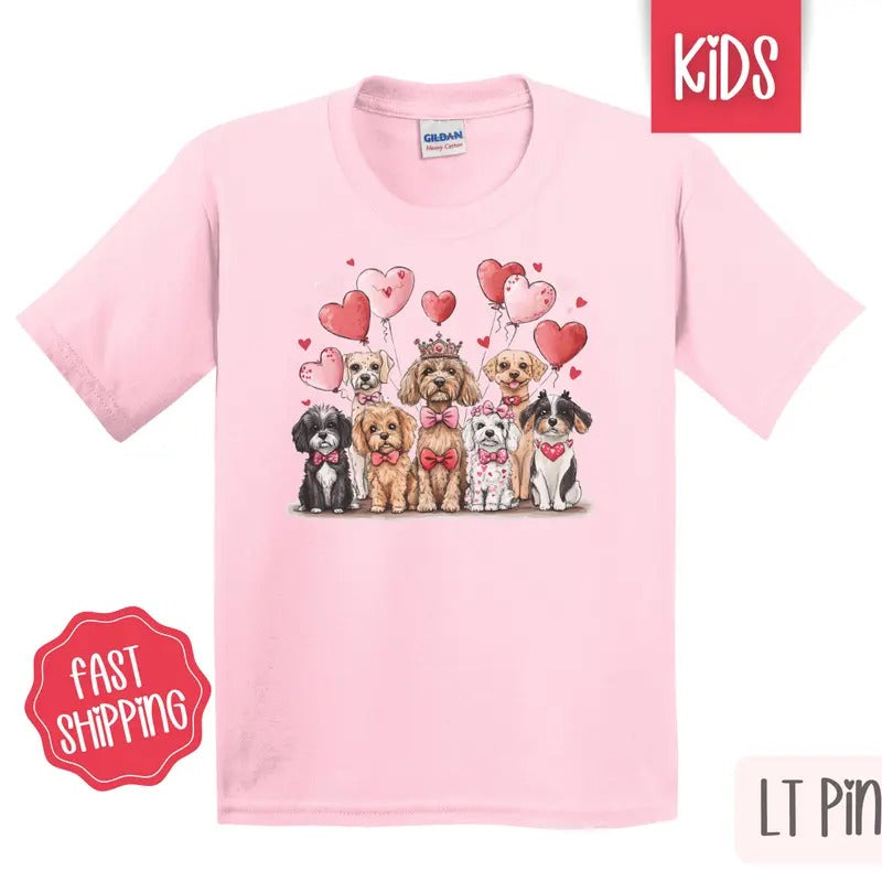 Valentine Dogs Shirt Children'S Cute Gildan T-Shirts, Hoodie, Sweatshirt