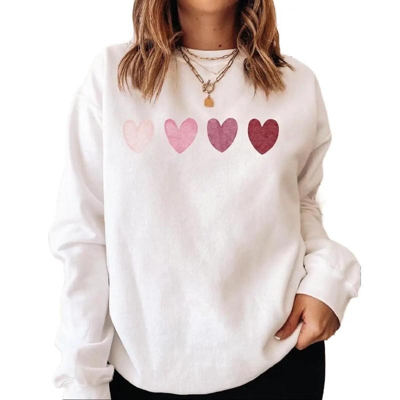 Valentine Heart Sweatshirt, Cute Valentine Sweatshirts for Women T-Shirts, Hoodie | HypeDripTees.com