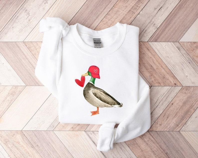 Valentine Mallard Duck ,Hunting Valentine's Day Shirt,Valentine's Day Shirt,Valentines Day Gift, Cute Valentine...