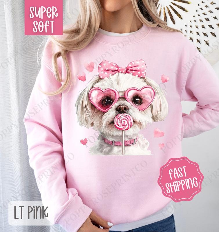 Valentine Maltese Cute T-Shirts, Hoodie, Sweatshirt