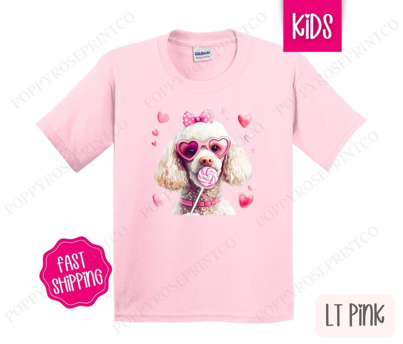 Valentine Poodle Shirt Children'S Cute Gildan T-Shirts, Hoodie, Sweatshirt