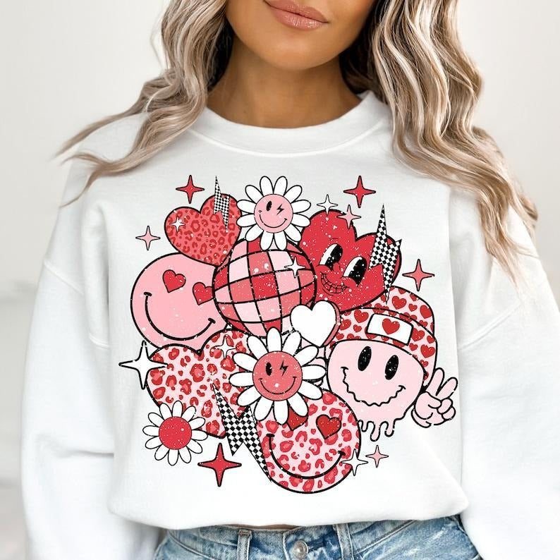 Valentine's Day Sweatshirt For Her Valentine's Day T-Shirts, Hoodie | HypeDripTees.com