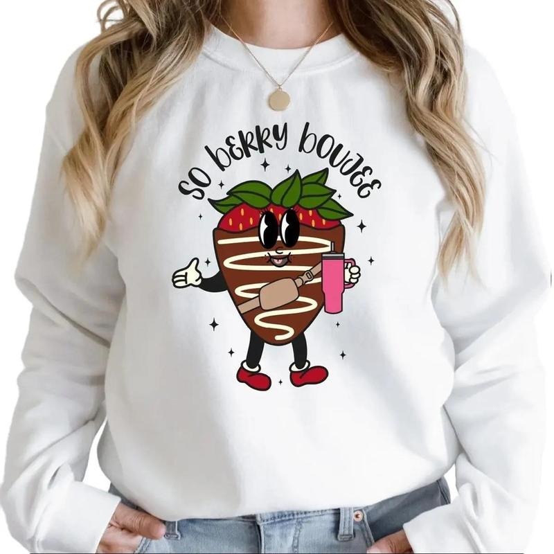 Valentines Day Sweatshirt, So Berry Boujee Sweatshirt for Women T-Shirts, Hoodie | HypeDripTees.com