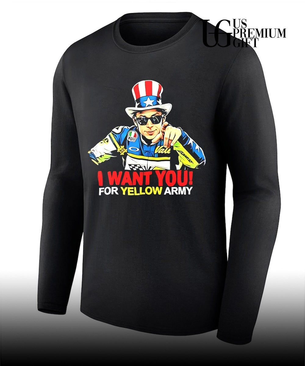 Valentino Rossi Uncle Sam I want you for yellow army shirt