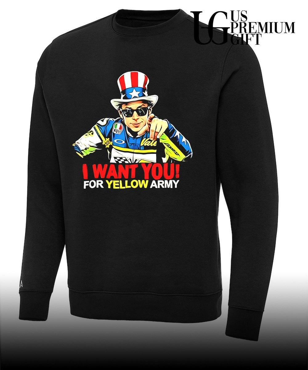 Valentino Rossi Uncle Sam I want you for yellow army shirt