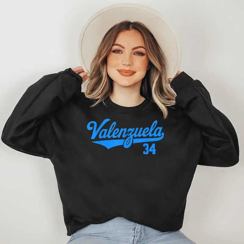 Valenzuela 34 Sweatshirt Unisex Crewneck T-Shirts, Hoodie | HypeDripTees.com