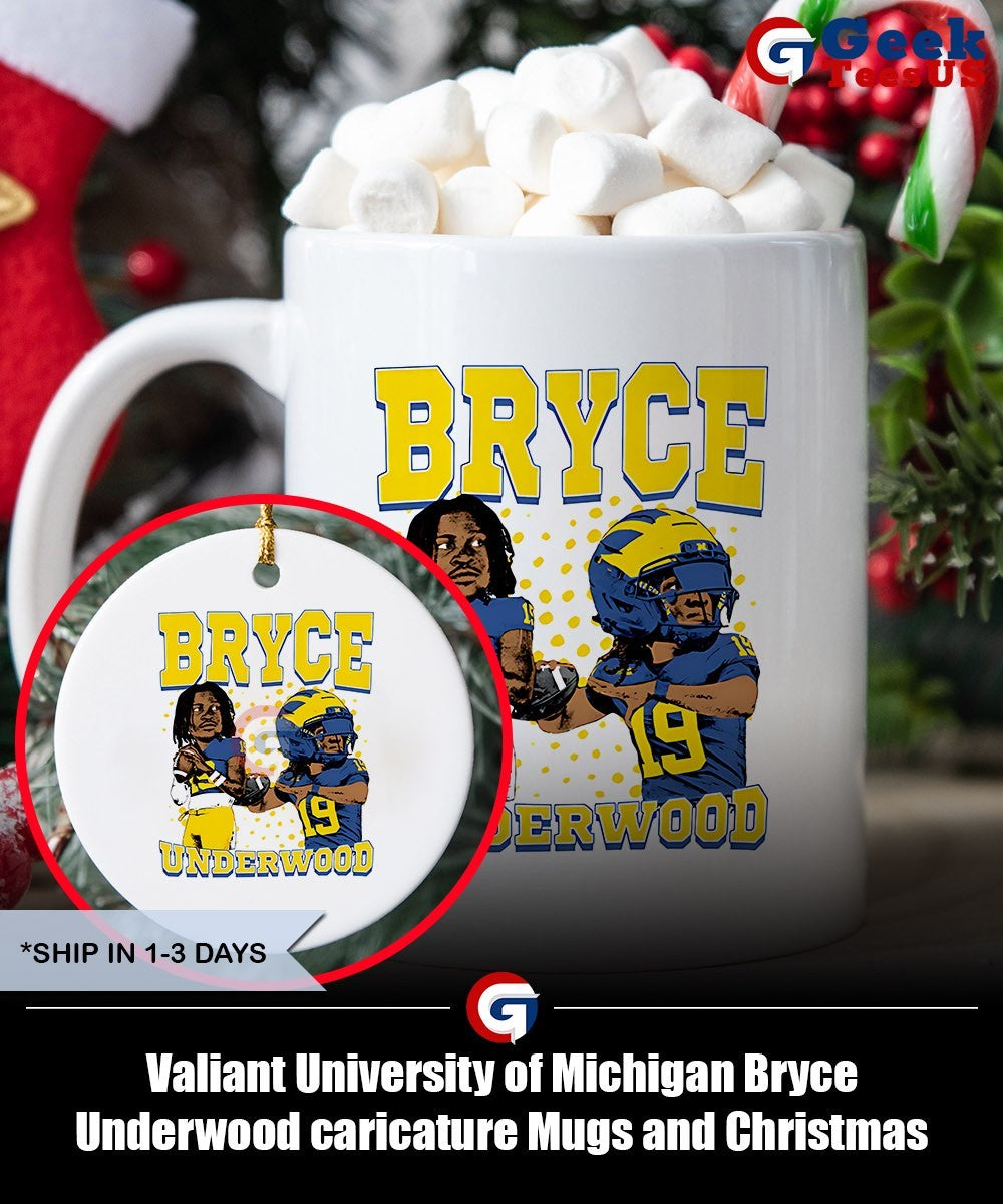 Valiant University of Michigan Bryce Underwood caricature shirt