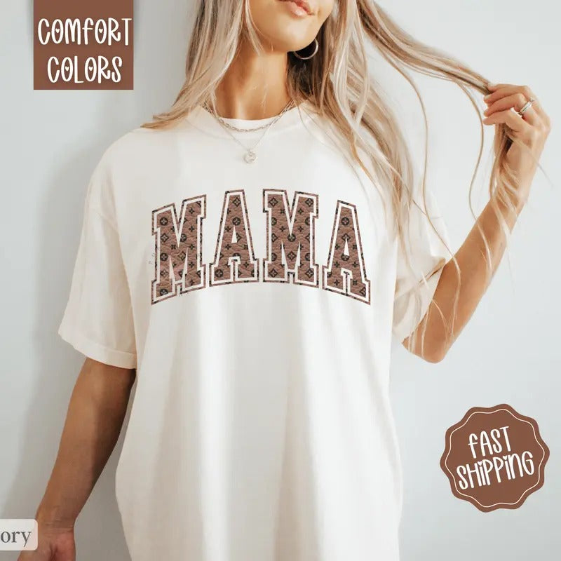 Varsity Letter Mama Shirt, Mom Tshirt, Gift for Mom Hoodie, Sweatshirt | HypeDripTees.com
