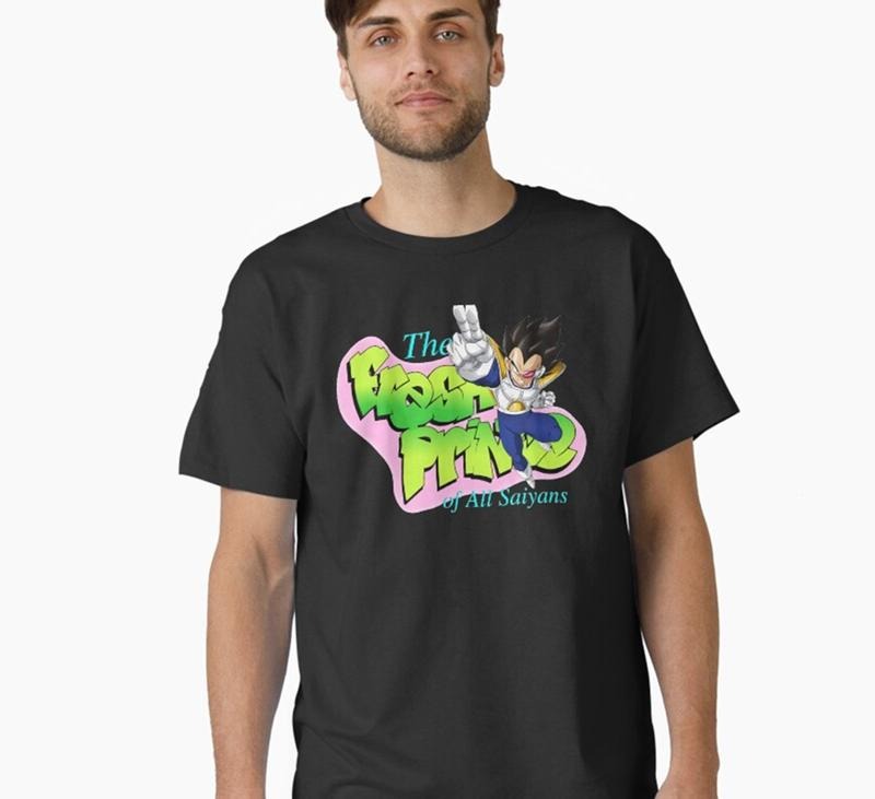 Vegeta The Fresh Prince Of All Saiyan Dragonball Z T-Shirt Comfy Cotton Hoodie, Sweatshirt | HypeDripTees.com