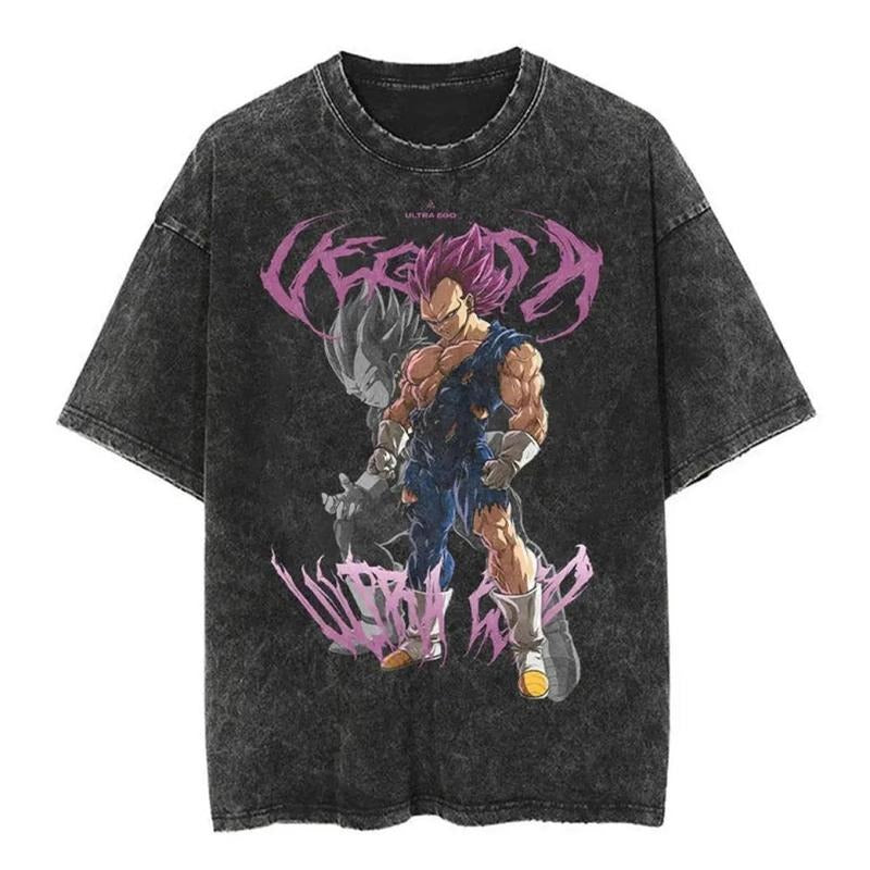 Vegeta Ultra Ego Vintage Oversized Wash T-Shirt, All-Day Comfort, Zero Compromise, Go-To Outfit, No Thinking Needed...