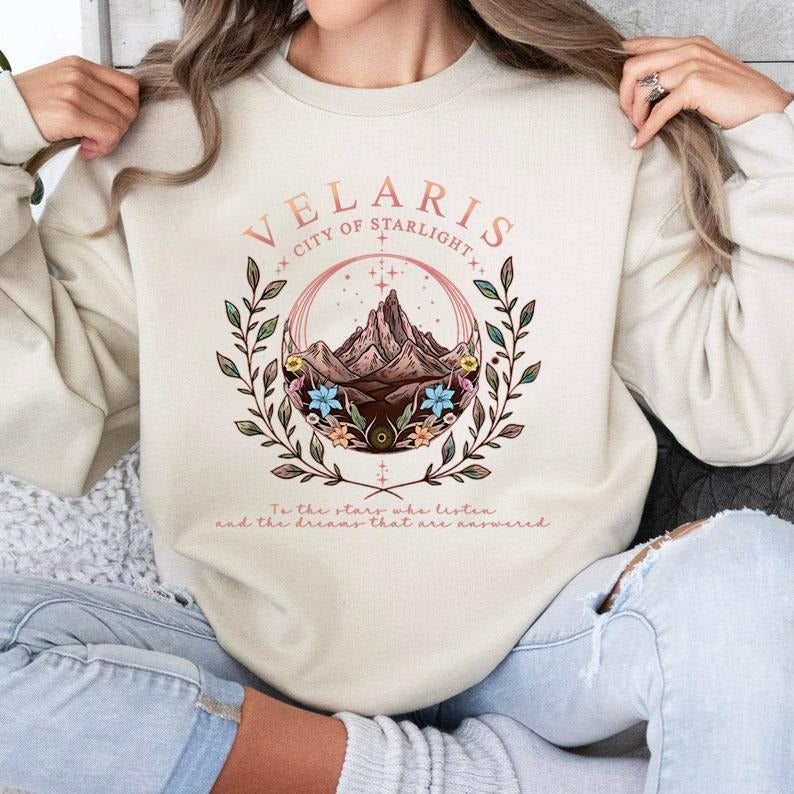 Velaris ACOTAR Sweatshirt, Velaris City Of Starlight, The Night Court Shirt, SJM Merch Shirt, Court of Dreams, Rhysand |...