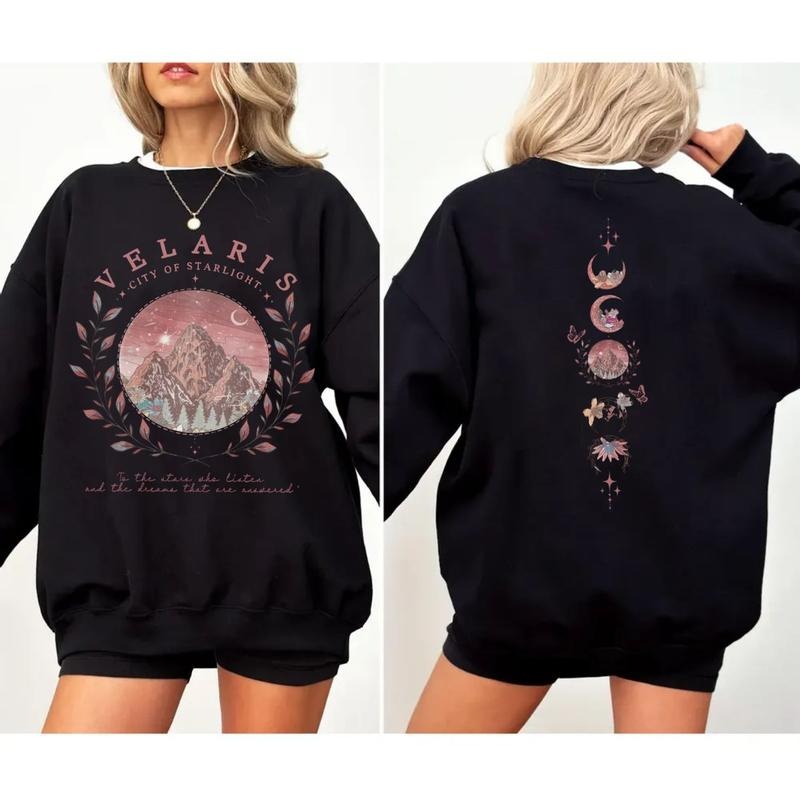 Velaris City Of Starlight Acotar Double Sides Sweatshirt Shirt, Court Of Thorns And Roses, Bookish Gift, The Night Court...