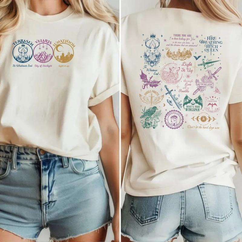 Velaris City Of Starlight Shirt, Crescent City Hoodie,Throne Of Glass Acotar Shirt, Fireheart Terrasen Sweatshirt, Unisex...