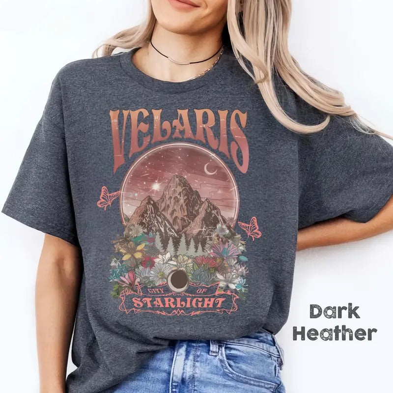 Velaris City of Starlight ACOTAR Gildan T-Shirt, The Night Court Shirt, Bookish Gift, Court of Thorns and Roses Shirt...