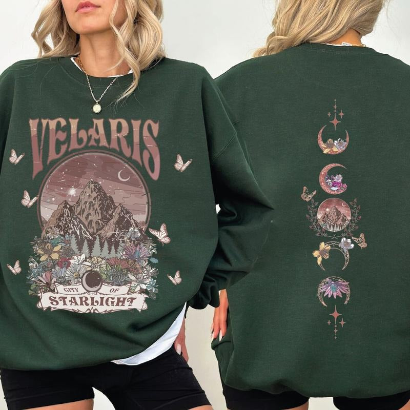 Velaris City of Starlight Sweatshirt, Bookish Shirt, Velaris Sweatshirt, The Night Court Hoodie, Court Of Thorns And...