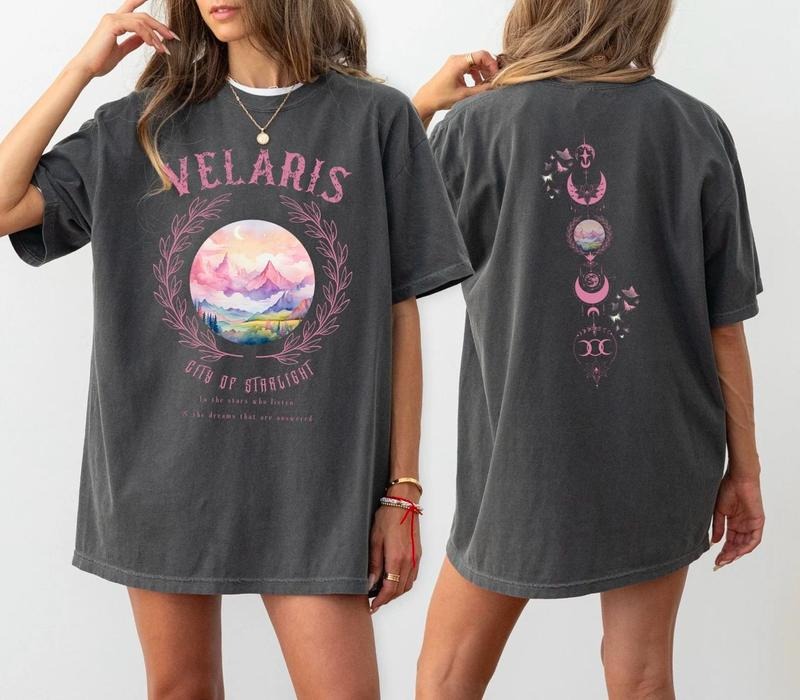 Velaris Shirt, Velaris City of Starlight Tee, Velaris Acotar Shirt, Sjm Merch, 2 Sided The Night Court Shirt A Court of...