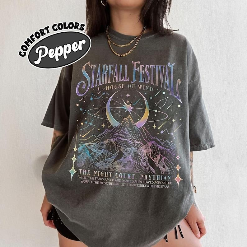 Velaris Starfall Festival Shirt Comfort Colors, SJM ACOTAR Merch T Shirt, The Night Court Tee, Rhysand Cassian Feyre Fan Apparel