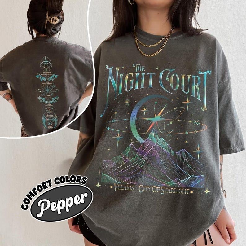 Velaris The Night Court Acotar 2 Sided Shirt, Velaris The Night Court Shirt, Court Of Dreams, Inner Circle Acotar Shirt...