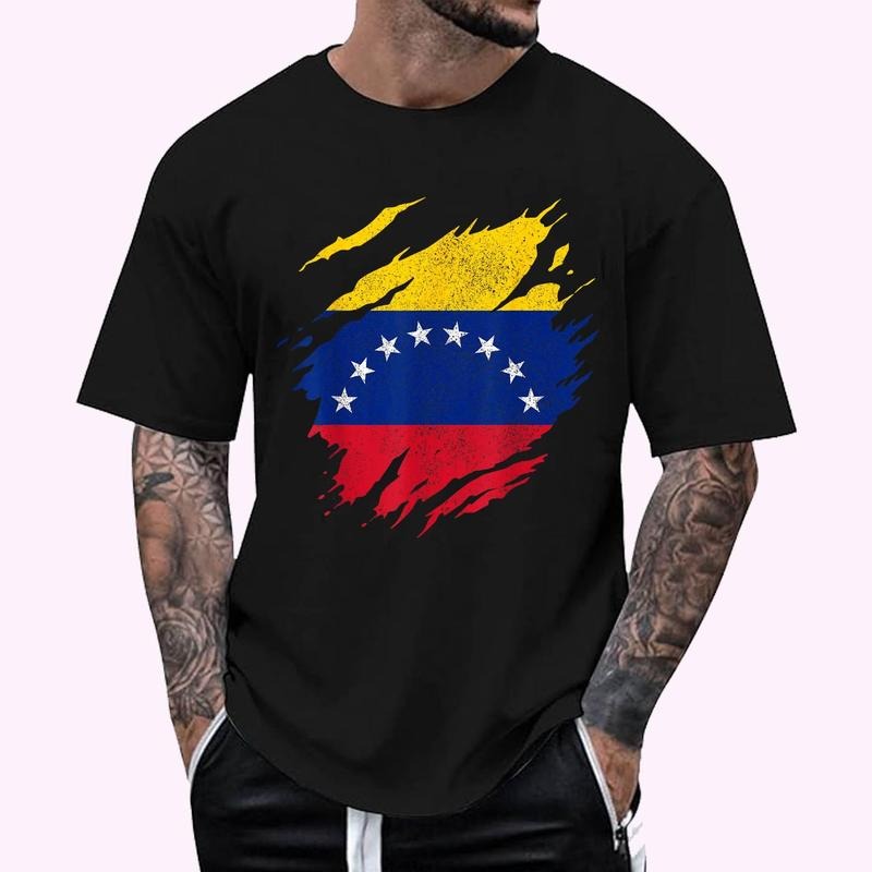 Venezuelan Flag Pride Roots Vintage Venezuela T-Shirt , Unisex Cotton 100%, Top Menswear Hoodie, Sweatshirt
