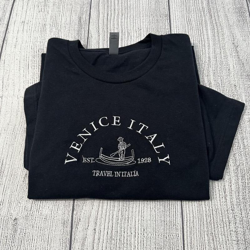 Venice Italy embroidered T-shirt; gift for teachers Hoodie, Sweatshirt | HypeDripTees.com