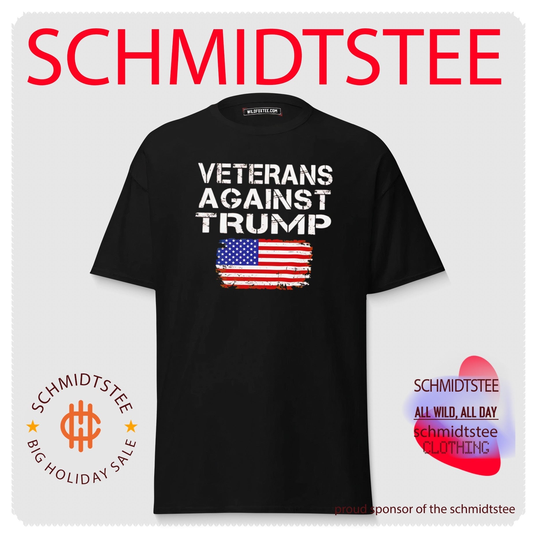 Veterans Against Trump USA flag shirt