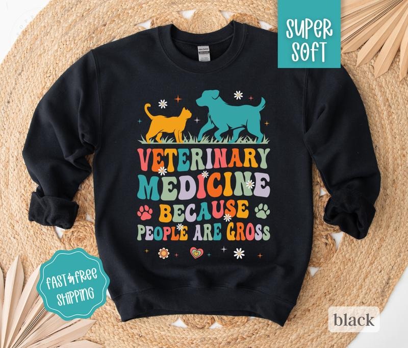 Veterinarian Sweatshirt, Vet Tech Crewneck, Womens Sweatshirt, Gift For Veterinarian T-Shirts, Hoodie | HypeDripTees.com
