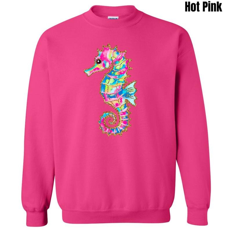 Vibrant Seahorse Sweatshirt 'NLB' T-Shirts, Hoodie | HypeDripTees.com