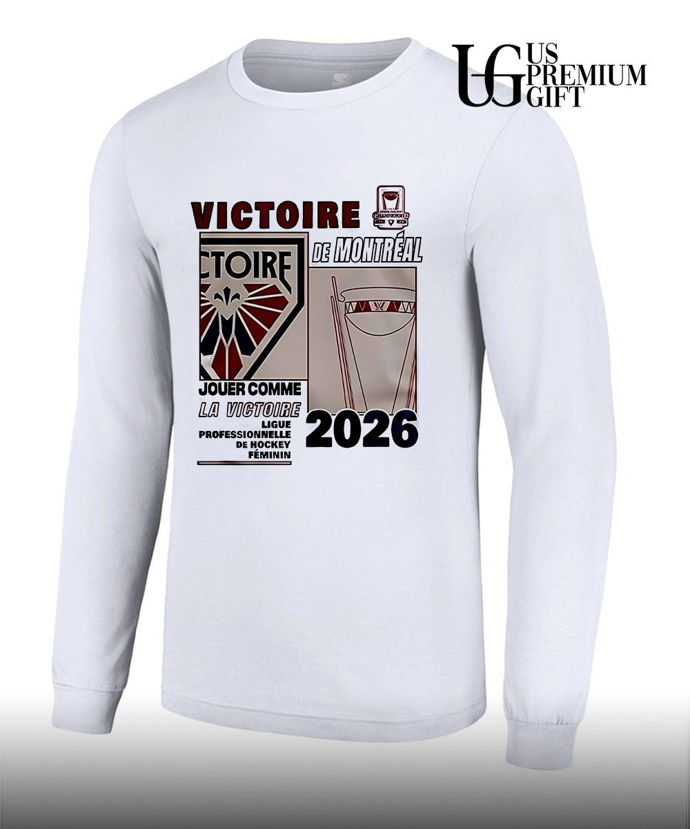Victoire de Montréal jouer comme la Victoire championship trophy Ligue Professionnelle Hockey Féminin 2026 shirt