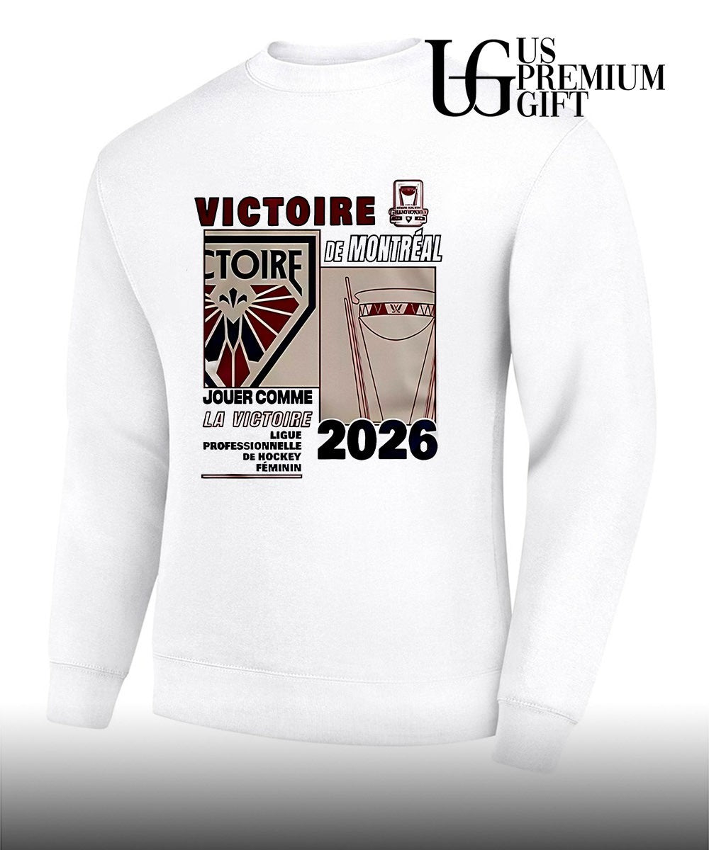 Victoire de Montréal jouer comme la Victoire championship trophy Ligue Professionnelle Hockey Féminin 2026 shirt