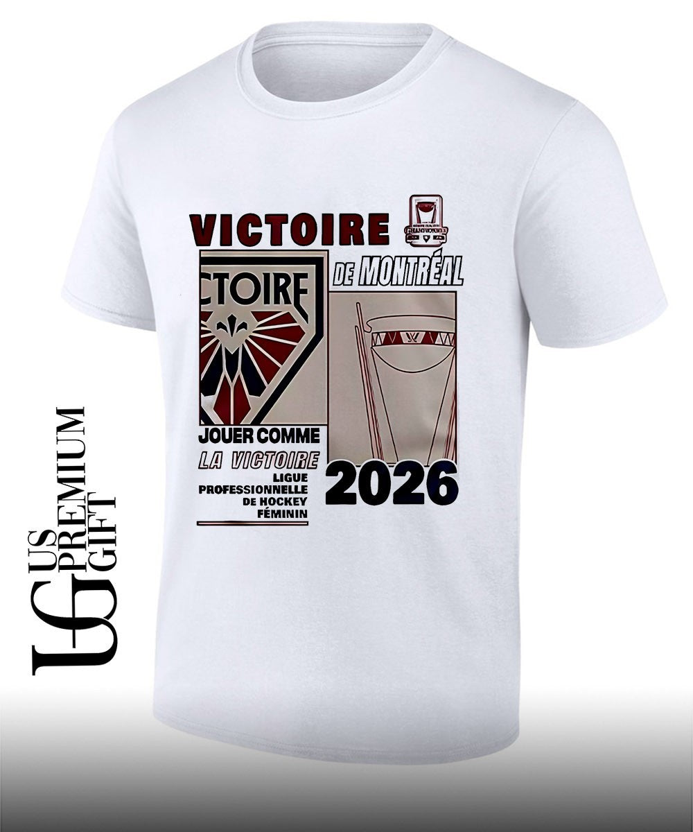 Victoire de Montréal jouer comme la Victoire championship trophy Ligue Professionnelle Hockey Féminin 2026 shirt