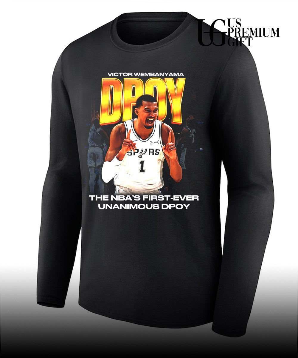 Victor Wembanyama DPOY San Antonio Spurs NBA First Ever Unanimous shirt