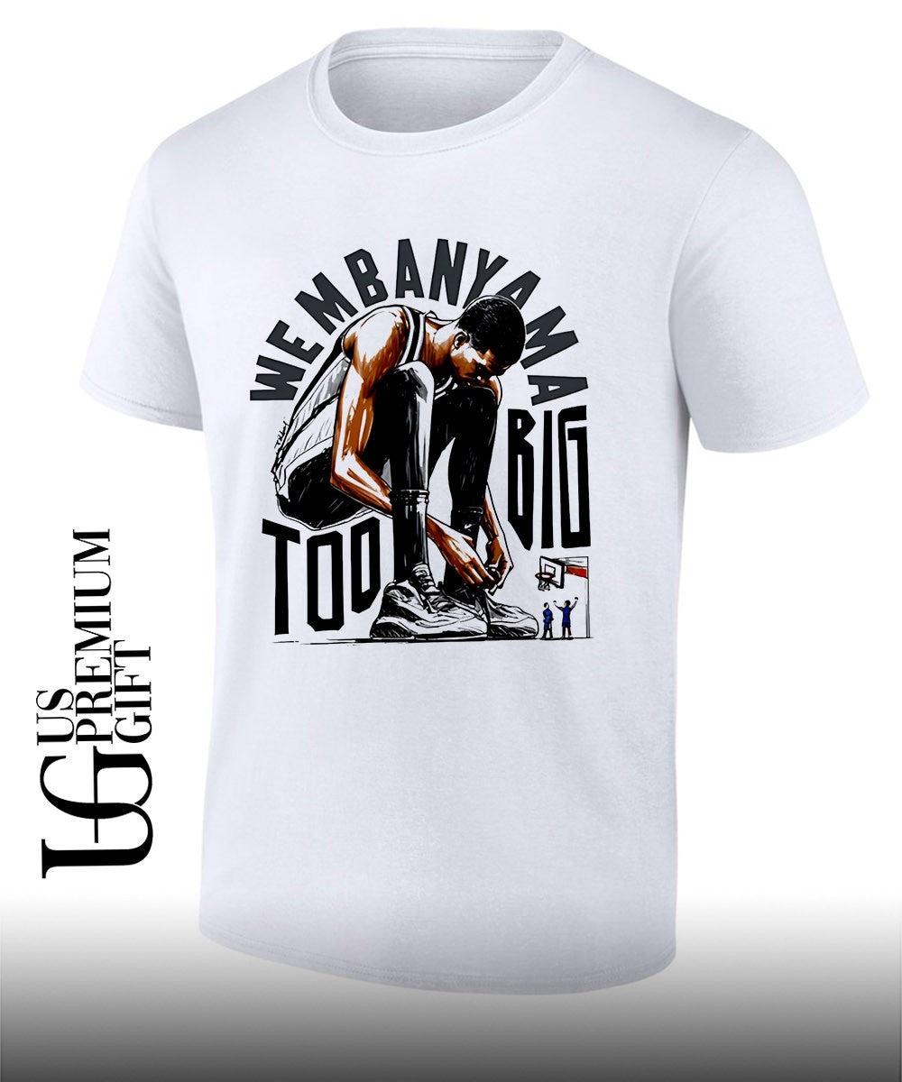 Victor Wembanyama San Antonio Spurs Basketball Too Big art cartoon shirt