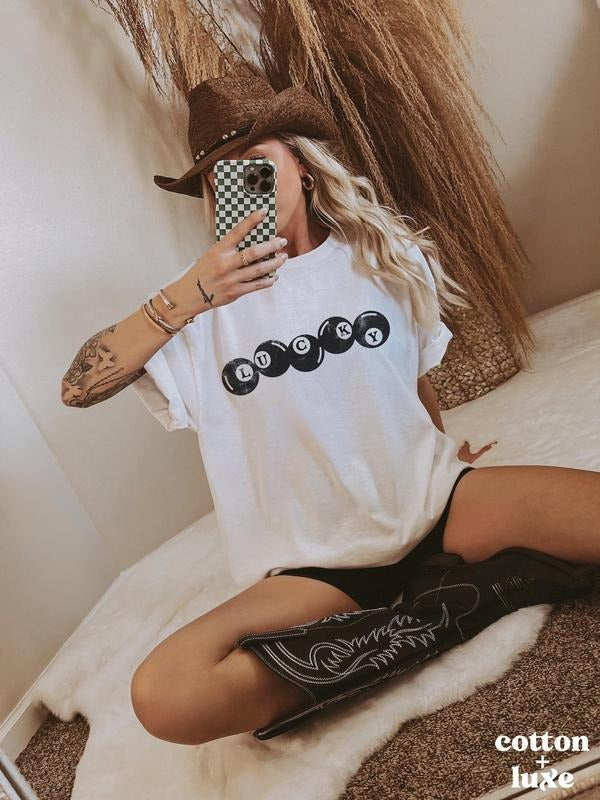 Victoria Maxwell, Vintage&Comfortable Shirt, Lucky 8 Balls Tee, Retro Comfort Colors Graphic Tee, Trendy Aesthetic...
