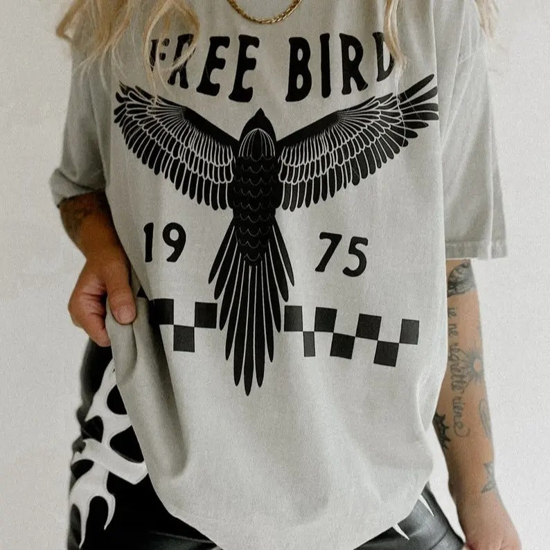 Victoria Maxwell, Vintage Free Bird Comfort Color Shirt, Boho, Retro Graphic Tee, Eagle Graphic, Thunderbird Shirt,...